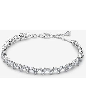 PANDORA Triple Stone Heart Bracelet - Metallic