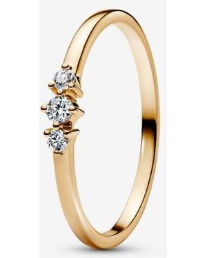 PANDORA Era 14K Lab-Grown Diamond Triple Stone Ring - Metallic