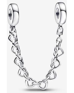 PANDORA Linked Hearts Safety Chain - Metallic