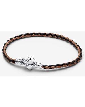 PANDORA Disney The Lion King Clasp Moments Braided Leather Bracelet - Brown