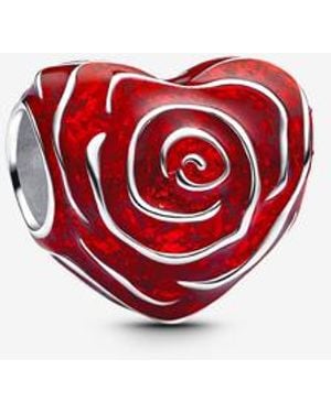 PANDORA Rose Heart Charm - Red