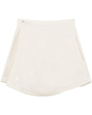 PANGAIA Linen Wrap Shorts—Bone - White