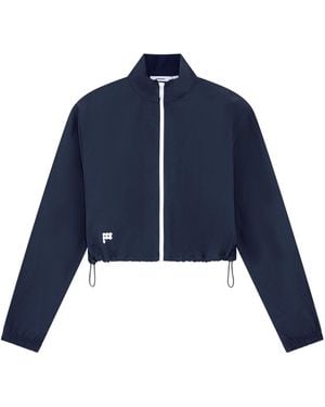 PANGAIA Recycled Nylon Zip Up Jacket—Granite - Blue