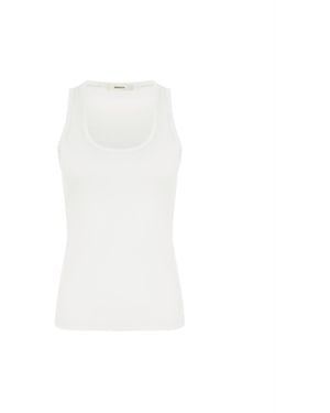 PANGAIA Interlock Tank Top—Off - White