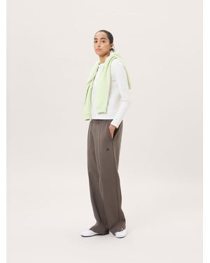 PANGAIA Heavyweight Logo Straight Leg Track Pants—Shadow Clay - Natural