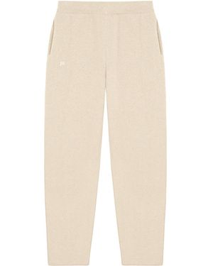 PANGAIA Recycled Cashmere Tapered Sweatpants—Ecru Ivory - White