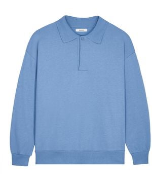 PANGAIA Dna Heavyweight Polo Sweatshirt—Summit - Blue