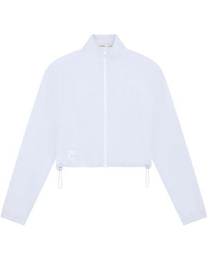PANGAIA Recycled Nylon Zip Up Jacket—Ice - White