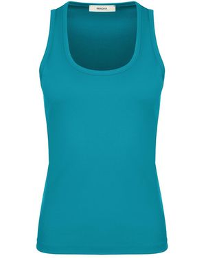 PANGAIA Interlock Tank Top—Malachite - Blue