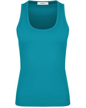 PANGAIA Interlock Tank Top—Malachite - Blue