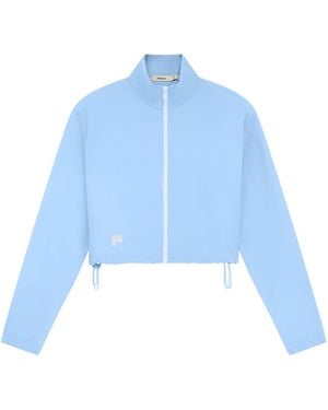 PANGAIA Recycled Nylon Zip Up Jacket—Dewdrop - Blue