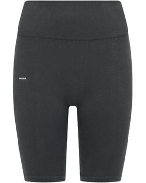 PANGAIA Cotton-Stretch Cycle Shorts—Smoked - Black
