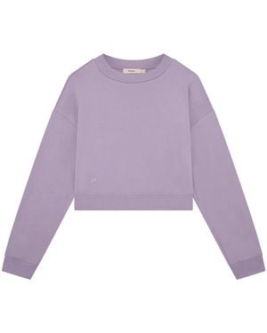 PANGAIA Cropped Sweatshirt—Dusty Mauve - Purple