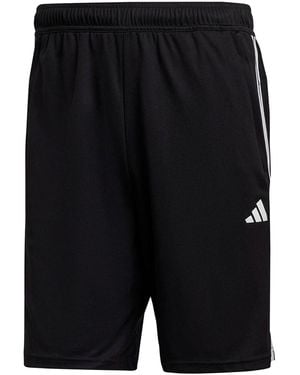 adidas Train Essentials Piqué 3-Stripes Training Shorts - Black