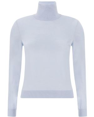 Paul & Shark Merino Wool Turtleneck Sweater - Blue