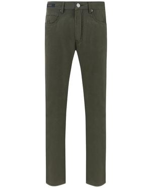 Paul & Shark Stretch Cotton 5-Pocket Trousers - Green