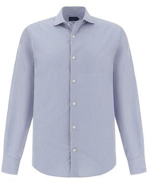 Paul & Shark Cotton Poplin Shirt Soffio - Blue