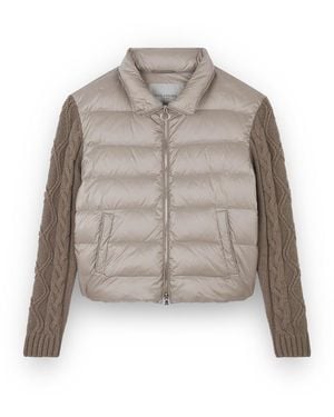 Paul & Shark Shiny Hybrid Down Jacket - Grey