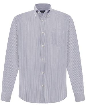 Paul & Shark Cotton Oxford Shirt Soffio - Blue