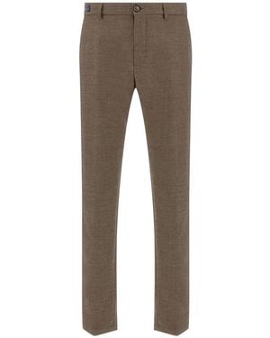 Paul & Shark Bellagio Wool Twill Trousers - Grey