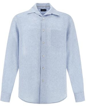 Paul & Shark Soffio Linen Shirt - Blue