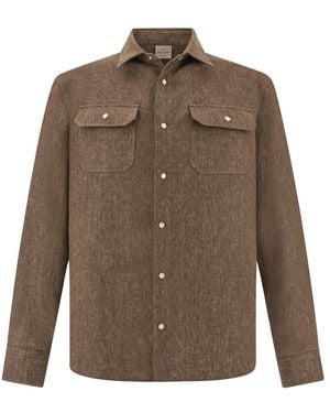 Paul & Shark Winter Linen Overshirt - Brown