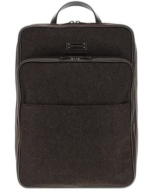 Paul & Shark Cashmere Backpack With Leather Trims - Black
