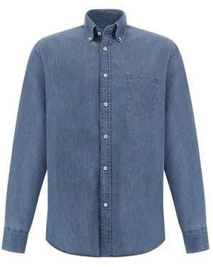 Paul & Shark Soffio Light Denim Shirt - Blue