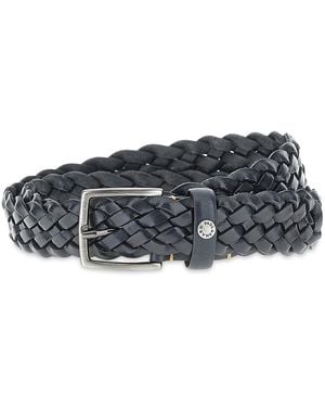 Paul & Shark Braided Leather Belt - Black