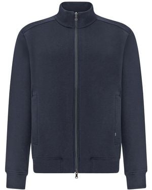 Paul & Shark Zip Up Cotton Sweatshirt - Blue