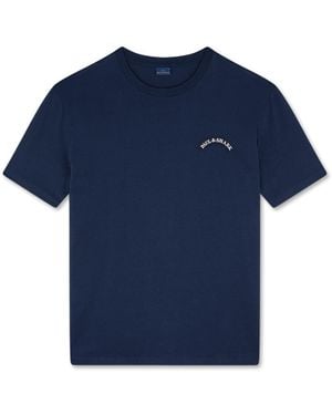 Paul & Shark Light Jersey Cotton T-Shirt With Shark Print - Blue