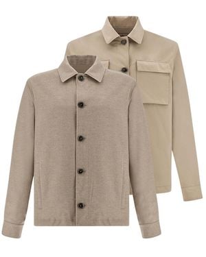 Paul & Shark Reversible Overshirt - Natural