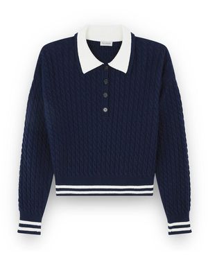 Paul & Shark Wool And Cashmere Polo Shirt - Blue