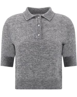 Paul & Shark Alpaca Blend Polo Shirt - Gray
