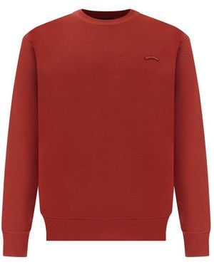 Paul & Shark X-Soft Cotton Sweatshirt With Moon Badge - Red