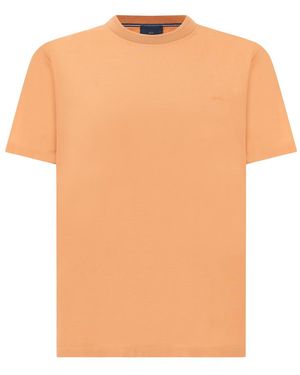 Paul & Shark Fine Piqué Cotton T-Shirt - Orange