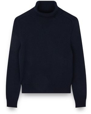 Paul & Shark Rollkragenpullover Aus Merino Extrafine Wolle, Frau, Größe - Blau