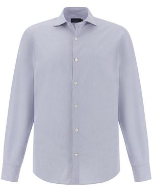 Paul & Shark Cotton Poplin Shirt Soffio - Blue