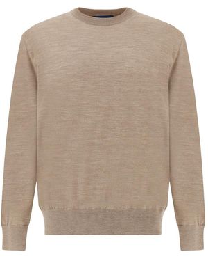 Paul & Shark 140's Superfine Merino Wool Crewneck Jumper - Grey