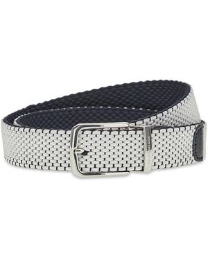Paul & Shark Reversible Elastic Belt With Leather Trims - Multicolour