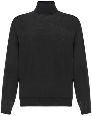 Paul & Shark Rollkragenpullover Aus Superfiner 140's Merinowolle, Mann, Größe - Schwarz