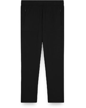 Paul & Shark Supima Cotton Trackpants With Shark Fin Embroidery - Black