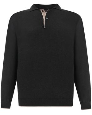 Paul & Shark Piuma Wool Polo Shirt - Black