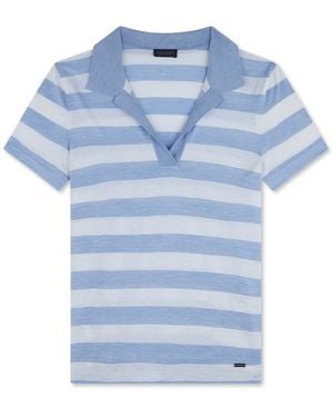 Paul & Shark Cotton And Silk Polo - Blue