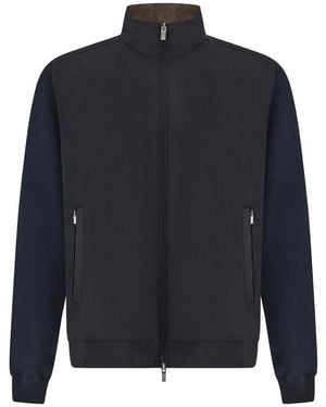 Paul & Shark Wool And Merino Wool Zip-Up Cardigan - Blue