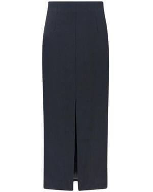 Paul & Shark Tech Wool Pencil Skirt - Blue