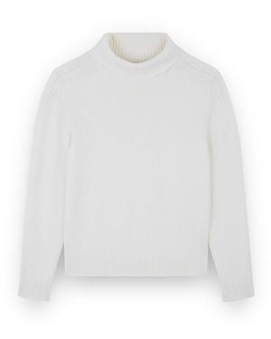 Paul & Shark Merino Extrafine Wool Turtleneck Jumper - White