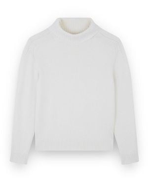Paul & Shark Merino Extrafine Wool Turtleneck Sweater - White