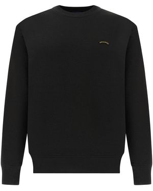 Paul & Shark X-Soft Cotton Sweatshirt With Moon Badge - Black