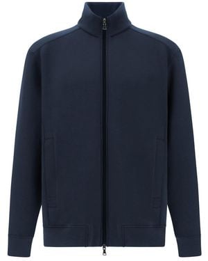 Paul & Shark Active Fleece Cotton Zip-Up Sweatshirt - Blue